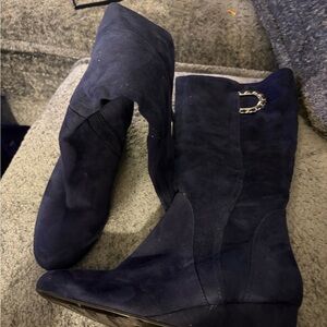 Impo Dark Blue Heeled Boots